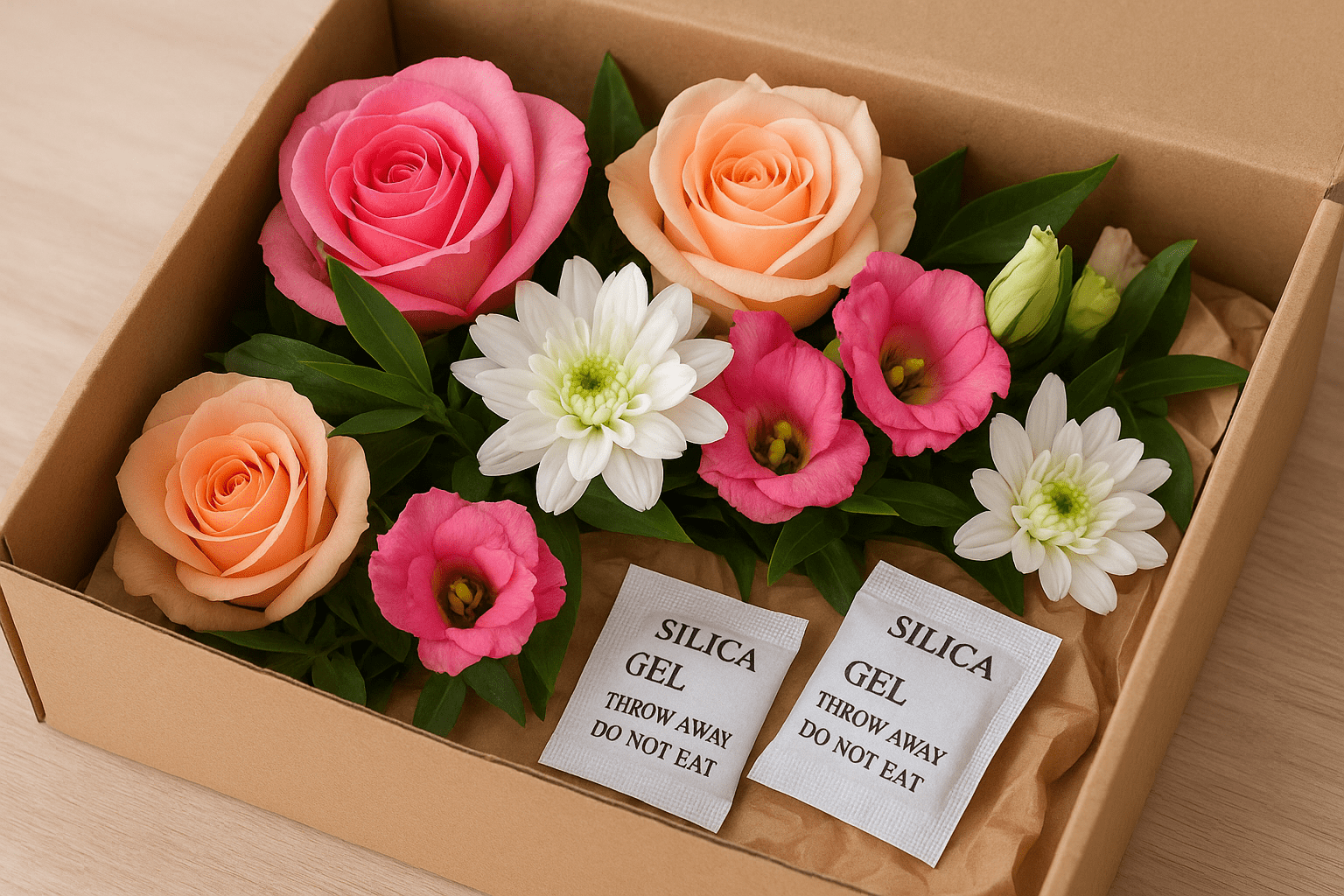 Silica gesl para transporte de flores